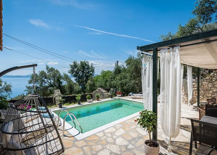Alkinoi Seaview With Private Pool By Konnect, Nisaki 别墅 *